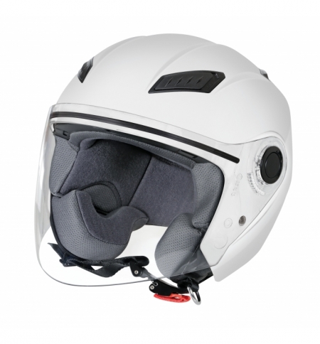 Casco lh-1 jet bianco opaco xs visiera singola