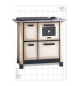 Cucina Legna Classica 450 Dal Zotto Bianco